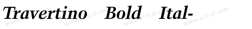 Travertino Bold Ital字体转换